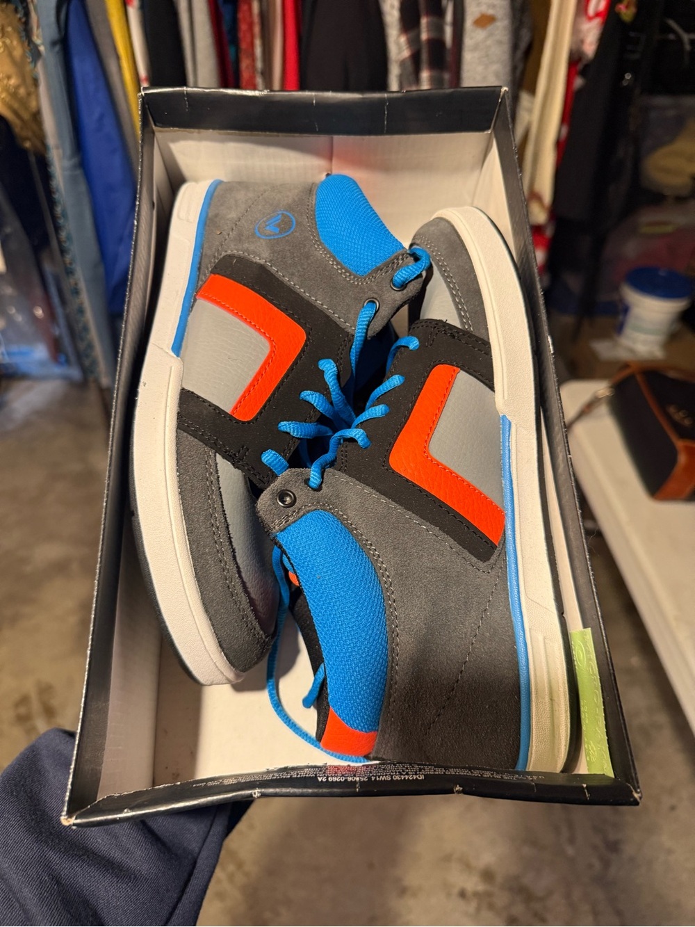 Shaun White Gray, Blue & Orange Men's Sneakers